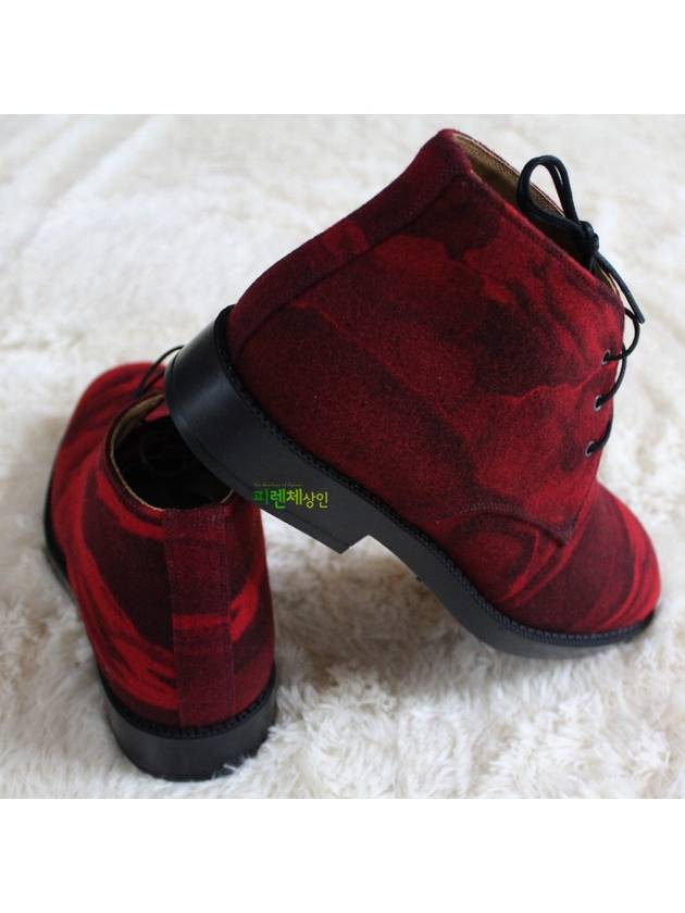 Size 255 red laceup boots - KENZO - BALAAN 10