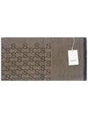 GG Wool Silk Jacquard Muffler Dark Brown - GUCCI - BALAAN.