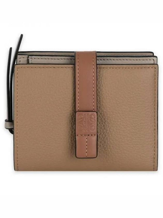 Compact Zipper Grain Calfskin Half Wallet Toffee - LOEWE - BALAAN 2