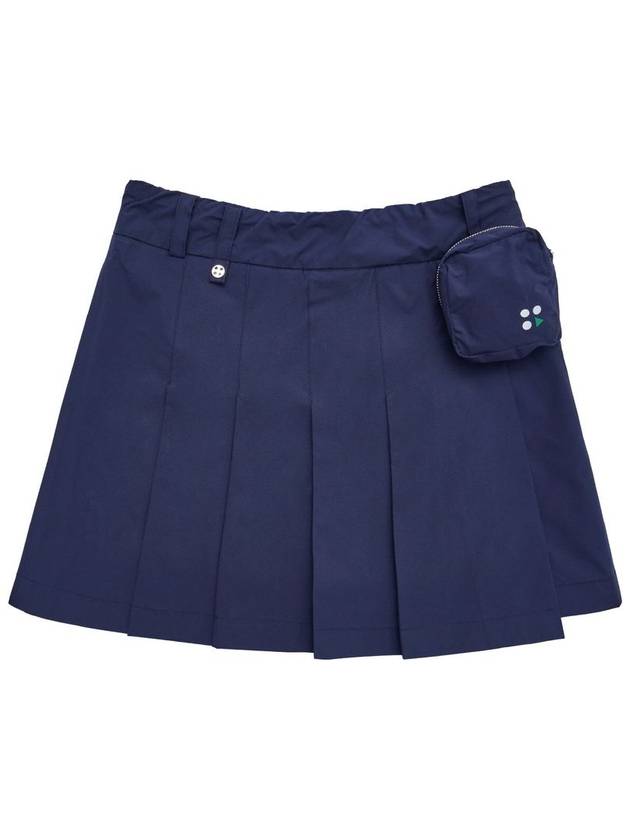 Pocket pleated skirt culotte pantsnavy - BUTTONPLAY - BALAAN 1