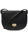 Gancini Travelfl Calfskin Cross Bag Black - SALVATORE FERRAGAMO - BALAAN 3