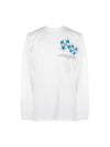 Fence Arrow Long Sleeve T-Shirt White Blue - OFF WHITE - BALAAN 1