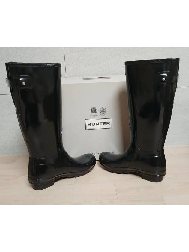 Original Back Adjustable Glossy Rain Boots Black W ORG ADJUST GLOSS WFT1001RGL - HUNTER - BALAAN 4
