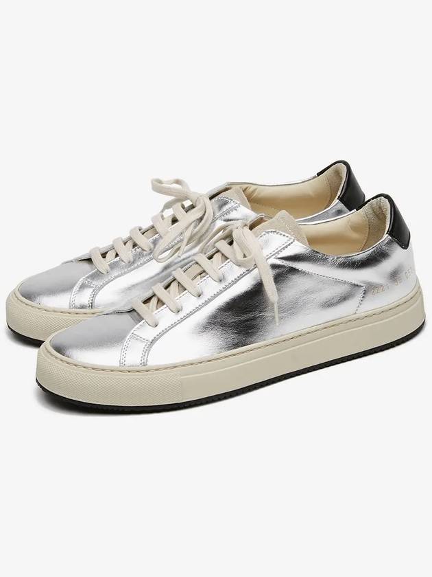 Retro Low Top Sneakers Silver - COMMON PROJECTS - BALAAN 3