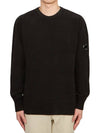 Chenille Cotton Plain Jumper Knit Top Black - CP COMPANY - BALAAN 2