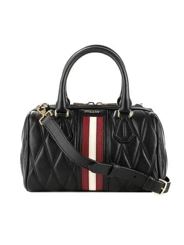 Devin Quilted Mini Tote Bag Black - BALLY - BALAAN 1