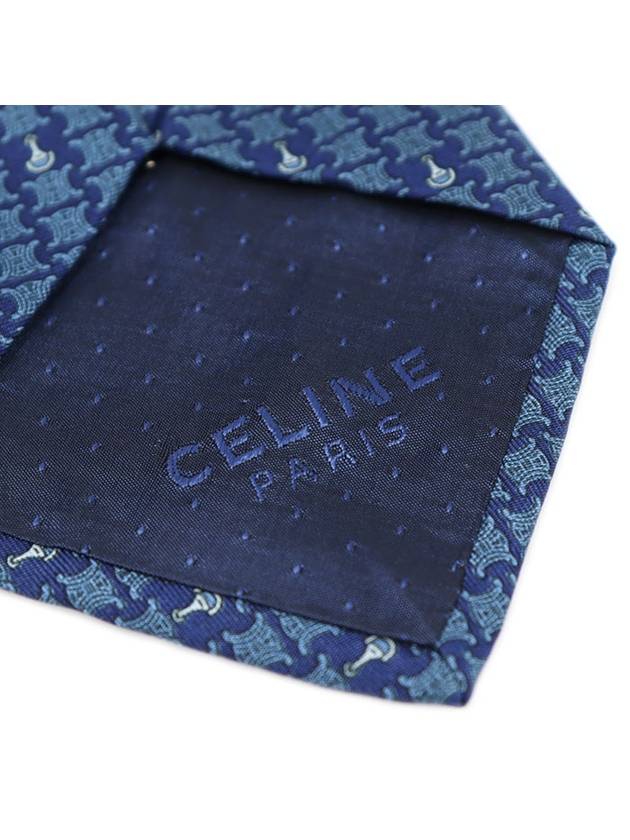 100 silk blue triope pattern tie - CELINE - BALAAN 7