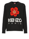 Boke Flower Merino Wool Knit Top Black - KENZO - BALAAN 2