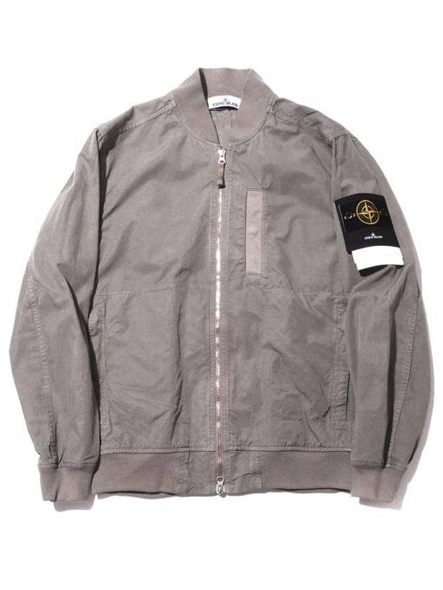 Men's Cupro Cotton Twill TC Bomber Jacket Beige - STONE ISLAND - BALAAN 2