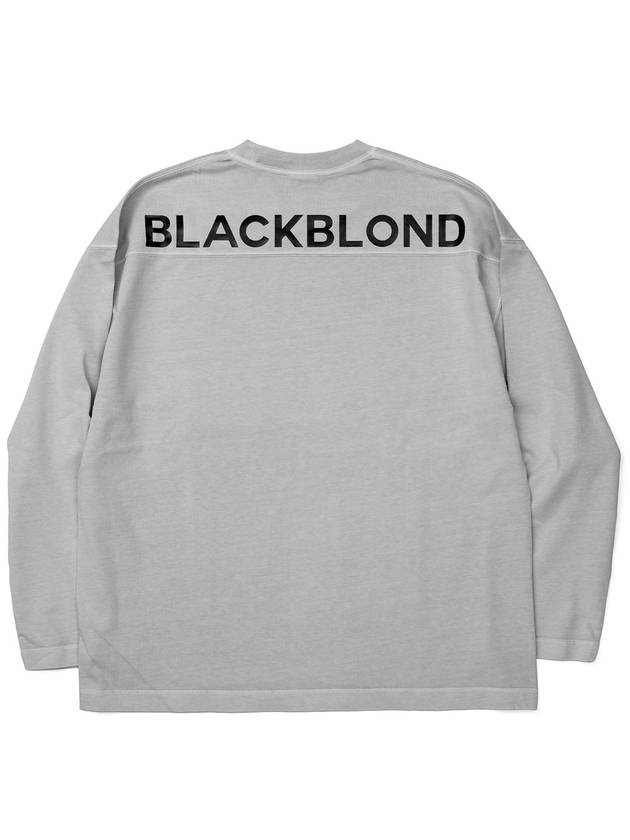 BBD Hidden Slogan Pigment Long T Shirt Gray - BLACKBLOND - BALAAN 3