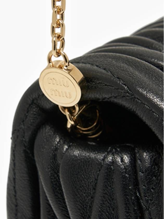 Matelasse Nappa Leather Logo Mini Bag Black - MIU MIU - BALAAN 6