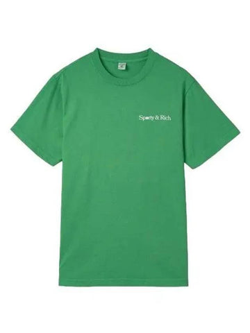 Disco logo printed short sleeve t shirt green - SPORTY & RICH - BALAAN 1
