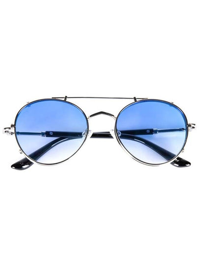 Eyewear Asper Clip-On Blue Tinted Sunglasses Silver - HYBITION - BALAAN 2