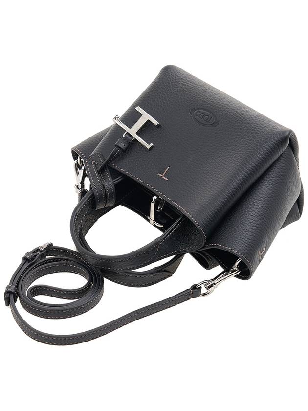 Micro Leather Tote Bag Black - TOD'S - BALAAN 5