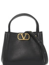 Logo Leather Tote Bag Black - VALENTINO - BALAAN 2