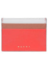 Saffiano Color Block Card Wallet Red - MARNI - BALAAN 1