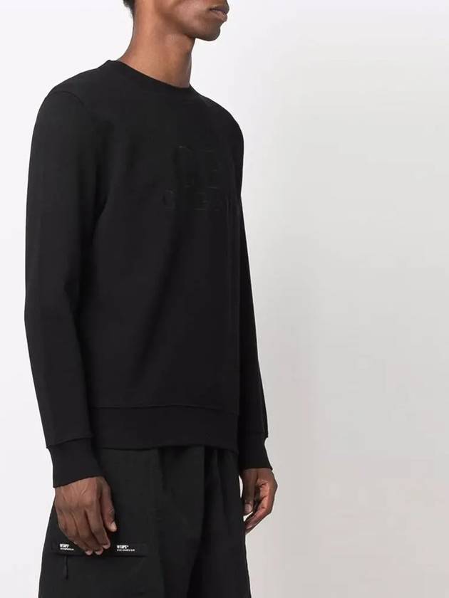 Men's Diagonal Fleece Logo Sweatshirt Black - CP COMPANY - BALAAN 3