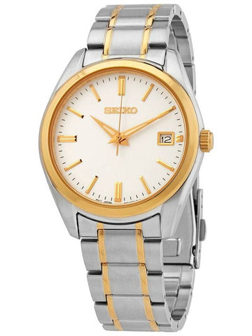 Seiko Quartz White Dial Two-tone Men's Watch SUR312P1 - SEIKO - BALAAN 1