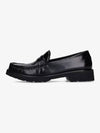 Monogram Leather Loafers Black - SAINT LAURENT - BALAAN 2