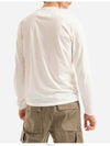 Men's Embroidery Logo Print Long Sleeve T-Shirt White - CP COMPANY - BALAAN 5