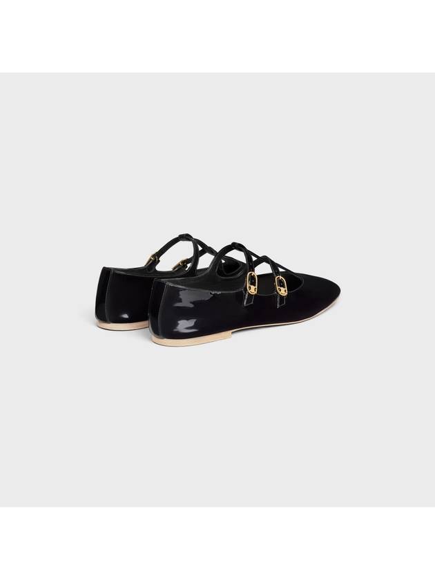 Patent Glossy Leather Les Ballerina Shoes Black 354684582C 38NO - CELINE - BALAAN 3