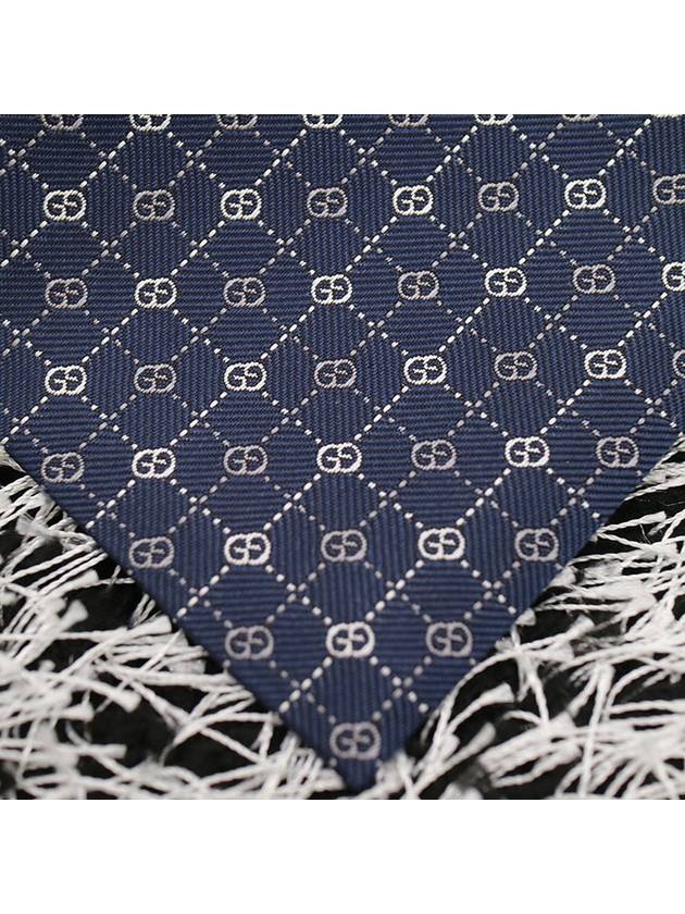 GG Dot Pattern Silk Tie Navy - GUCCI - BALAAN 4