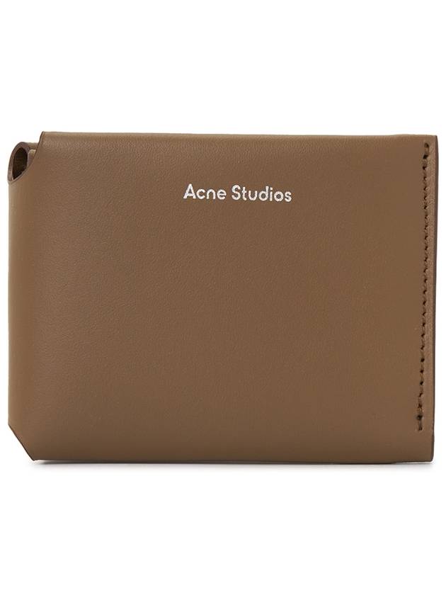 Tri-Fold Logo 3-Fold Card Wallet Camel Brown - ACNE STUDIOS - BALAAN 2