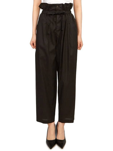 Women's Kashmir Straight Pants Black - VANESSA BRUNO - BALAAN 1