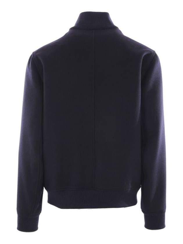 High Neck Wool Jacket Navy - BRUNELLO CUCINELLI - BALAAN 5