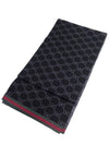 GG Two-Tone Wool Scarf Black - GUCCI - BALAAN 8