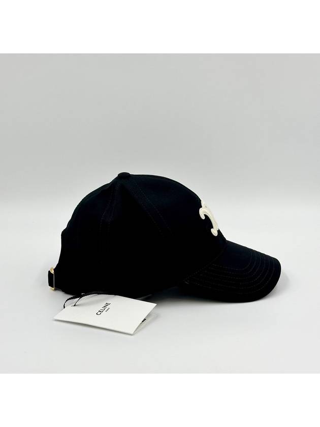 Cotton Triomphe Baseball Cap Black 2AUT6969P - CELINE - BALAAN 5