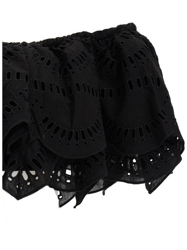 'Collyk' Black Off-The-Shoulders Top In Cotton Lace Woman - CHARO RUIZ - BALAAN 3