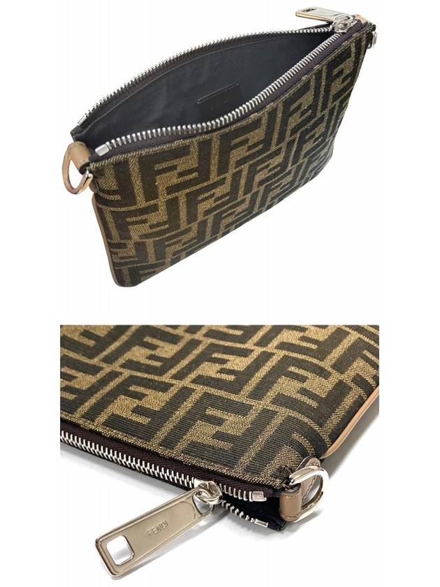 After FF Jacquard Cross Bag Brown - FENDI - BALAAN 6