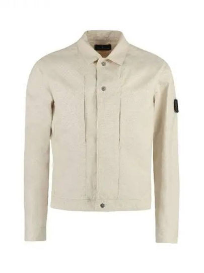 Shadow Project Cotton Hemp Plated TC Trucker Jacket Ivory - STONE ISLAND - BALAAN 2