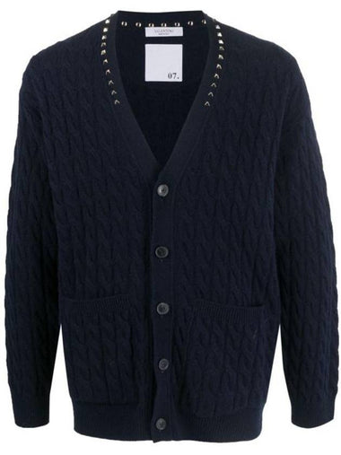 cardigan 3V3KA02Y9GV598 MEDIUM DENIM BLUE - VALENTINO - BALAAN 1