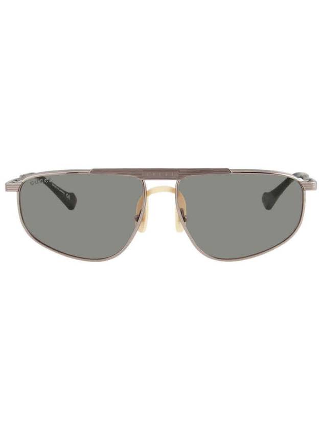 Eyewear Round Metal Sunglasses Gray - GUCCI - BALAAN 1