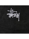 Graffiti Corduroy Low Pro Ball Cap Black - STUSSY - BALAAN 3