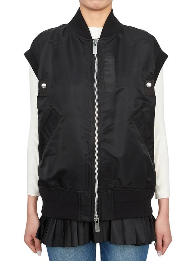 Nylon Twill Vest Black - SACAI - BALAAN 4