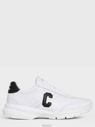 Runner CR02 Calfskin Lace-Up Low Top Sneakers White - CELINE - BALAAN 2