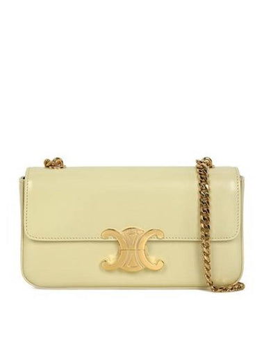 Triope Shiny Chain Shoulder Bag Yellow - CELINE - BALAAN 1