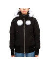 Original Debbie Bomber Jacket White Shearling Black - MOOSE KNUCKLES - BALAAN 1