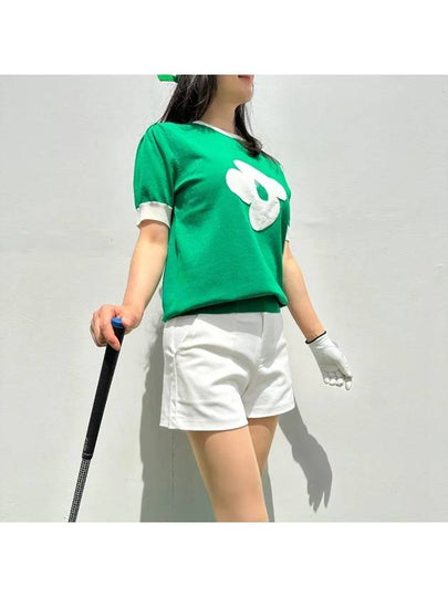 Summer golf knit women s daisy flower green wear look - LOLOALLOY - BALAAN 2