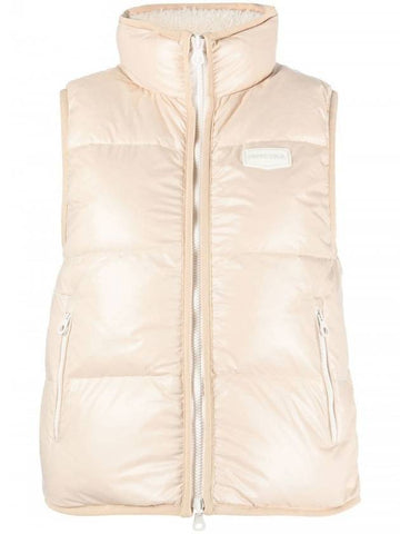 Logo Down Vest Beige - DUVETICA - BALAAN 1