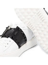 Rockstud Untitled Low Top Sneakers White Black - VALENTINO - BALAAN 5