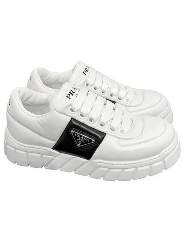 triangle logo padded nappa leather sneakers 37069535 1095274 - PRADA - BALAAN 1