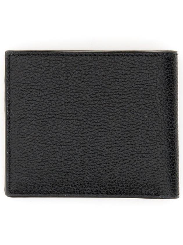 Men's T-Line Small Grain Leather Half Wallet Black - TOM FORD - BALAAN 4