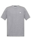 Face Logo Crew Neck Short Sleeve T-Shirt Grey - ACNE STUDIOS - BALAAN 2