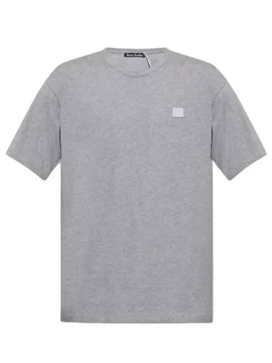 Face Logo Crew Neck Short Sleeve T-Shirt Grey - ACNE STUDIOS - BALAAN 2