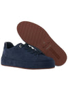 Women's Nuage Suede Goat Skin Low Top Sneakers Navy - LORO PIANA - BALAAN 6