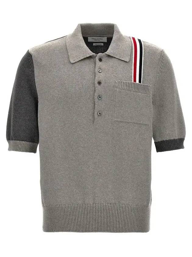 Fun Mix Jersey Stitch Knitted Polo Shirt - THOM BROWNE - BALAAN 3